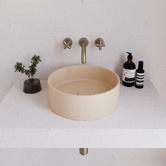 Eight Quarters Concrete Smooth 390mm Round Above Counter Basin