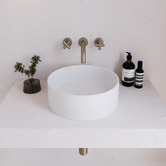 Eight Quarters Concrete Smooth 390mm Round Above Counter Basin