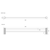 Eight Quarters Lexi Knurled Double Towel Rail