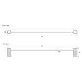 Eight Quarters Lexi Knurled Single Towel Rail