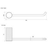 Eight Quarters Lexi Knurled Stainless Steel Toilet Roll Holder
