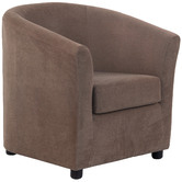 Classic Design Living Brown Kobi Velvet Tub Chair