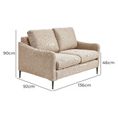Classic Design Living Monroe 2 Seater Chenille Sofa