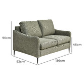 Classic Design Living Monroe 2 Seater Chenille Sofa