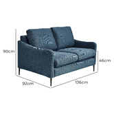 Classic Design Living Monroe 2 Seater Chenille Sofa