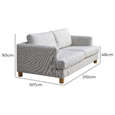 Classic Design Living Madison 3 Seater Upholstered Sofa