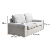 Classic Design Living Sophia 2.5 Seater Boucle Sofa