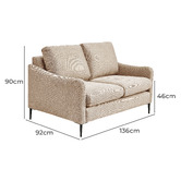Classic Design Living Monroe 2 Seater Chenille Sofa