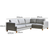 Classic Design Living Madison 4.5 Seater Upholstered Sofa