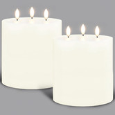 Uyuni Lighting Medium Uyuni Triple Wick LED Wax Pillars