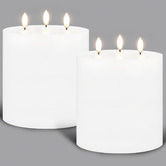 Uyuni Lighting Medium Uyuni Triple Wick LED Wax Pillars