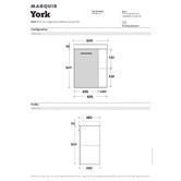 Marquis York 500mm Wall Hung Single Vanity with Acrylic Basin
