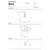 Marquis Kent Wall Hung Single Vanity with Acrylic Basin