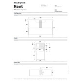 Marquis Kent Wall Hung Single Vanity with Acrylic Basin