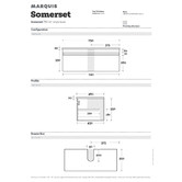 Marquis Somerset Symphony-Top Wall Hung Single Vanity