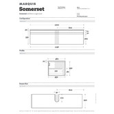 Marquis Somerset Symphony-Top Wall Hung Single Vanity