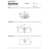 Marquis San Remo Wall Hung Single Vanity with Polymarble Countertop