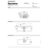 Marquis San Remo Wall Hung Single Vanity with Polymarble Countertop