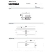 Marquis San Remo Wall Hung Single Vanity with Polymarble Countertop