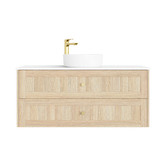 Marquis Pier Symphony-Top Natural Oak Wall Hung Single Vanity