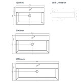 Marquis San Remo Wall Hung Single Vanity with Polymarble Countertop