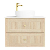 Marquis Pier Symphony-Top Natural Oak Wall Hung Single Vanity