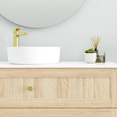 Marquis Pier Symphony-Top Natural Oak Wall Hung Single Vanity