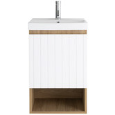 Marquis Norfolk 430mm Wall Hung Single Vanity with Ceramic Basin