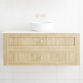 Marquis Pier Symphony-Top Natural Oak Wall Hung Single Vanity