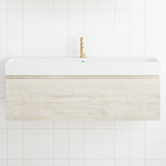 Marquis San Remo Wall Hung Single Vanity with Polymarble Countertop