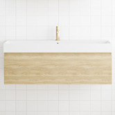 Marquis San Remo Wall Hung Single Vanity with Polymarble Countertop