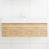 Marquis San Remo Wall Hung Single Vanity with Polymarble Countertop