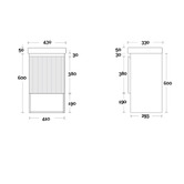 Marquis Norfolk 430mm Wall Hung Single Vanity with Ceramic Basin