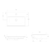 Marquis Norfolk 430mm Wall Hung Single Vanity with Ceramic Basin