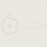 Marquis Regio 380mm Solid Surface Basin