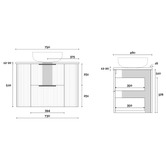Marquis Shore 750mm Wall Hung Single Vanity
