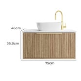 Marquis Cove 750mm Wall Hung Single Vanity