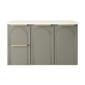 Marquis Arco 900mm Wall Hung Single Vanity with Solid Surface Countertop