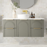 Marquis Arco 1200mm Wall Hung Single Vanity with Solid Surface Countertop