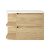Marquis Avion 750mm Wall Hung Single Vanity with Solid Surface Countertop