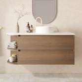 Marquis Avion 1200mm Wall Hung Single Vanity with Solid Surface Countertop