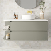 Marquis Avion 1200mm Wall Hung Single Vanity with Solid Surface Countertop
