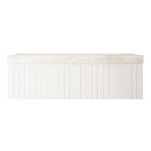 Marquis Chelsea 1500mm Matte White Wall Hung Double Vanity with Stone Countertop