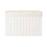 Marquis Chelsea 750mm Matte White Wall Hung Single Vanity with Stone Countertop