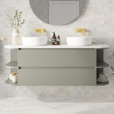 Marquis Avion 1500mm Wall Hung Double Vanity with Solid Surface Countertop