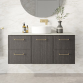 Marquis Hamilton 1200mm Wall Hung Single Vanity with Solid Surface Countertop