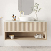 Marquis Merewether 1200mm Wall Hung Single Vanity with Solid Surface Countertop