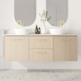 Marquis Hamilton 1500mm Wall Hung Double Vanity with Solid Surface Countertop