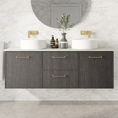 Marquis Hamilton 1500mm Wall Hung Double Vanity with Solid Surface Countertop
