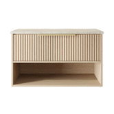 Marquis Merewether 900mm Wall Hung Single Vanity with Solid Surface Countertop